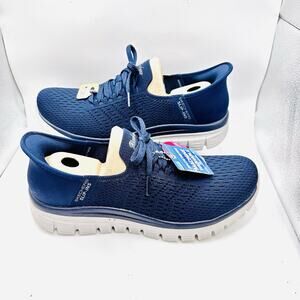 Skechers Swift Fit Navy Blue Hands Free Slip-In Women's Shoes Size 9.5 - New
